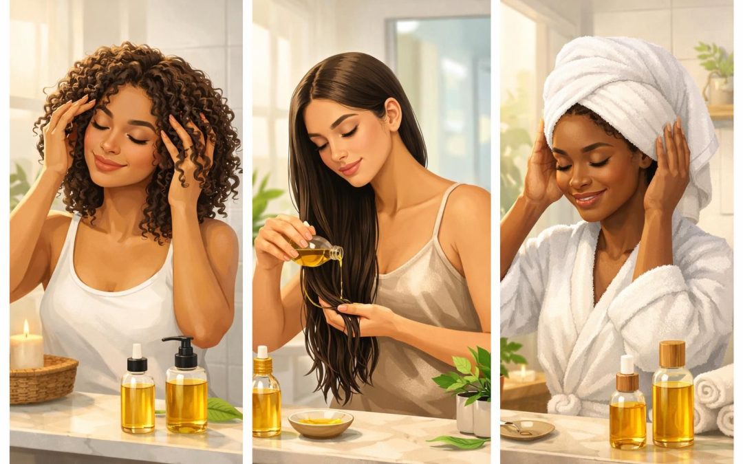 Bain d’huile : comment bien le faire selon son type de cheveux